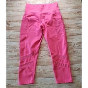 RAG Missy Women's S Hot Pink Thick Waistband Workout Leggings